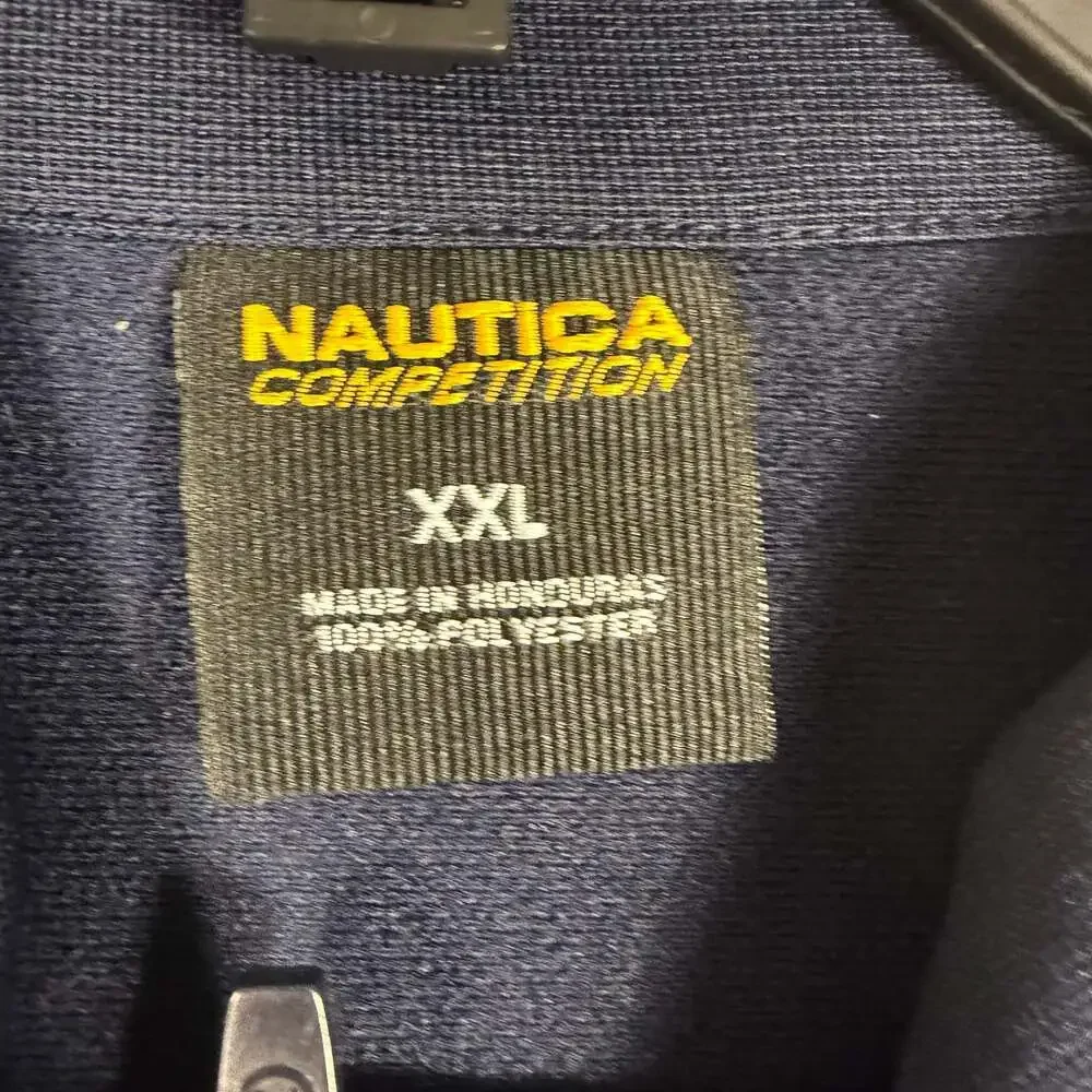 Nautica Competition Full Zip Track Jacket Navy White Yellow Size XXL